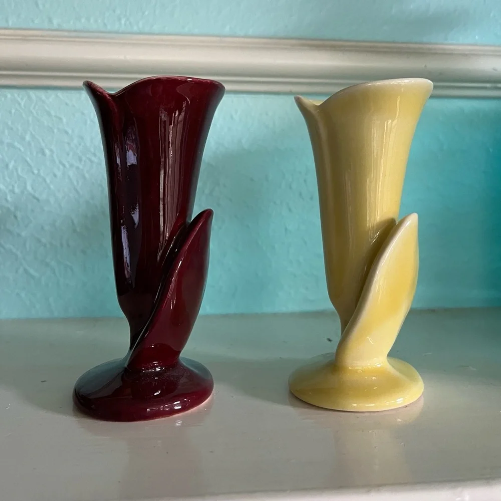 Rookwood Lily Vases 6591 1950’s Lot of 2